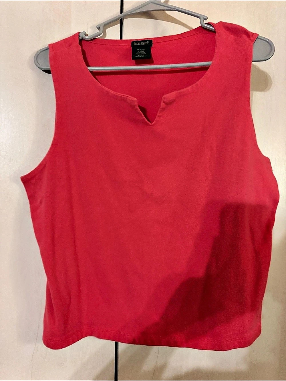 harve bernard Sleeveless Cotton Top in Pink Size Medium